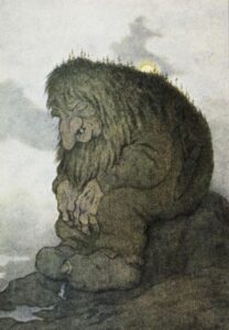 Trollet som grunner på hvor gammelt det er, 1911 Trollet som grunner på hvor gammelt det er (Theodor Kittelsen, 1911)